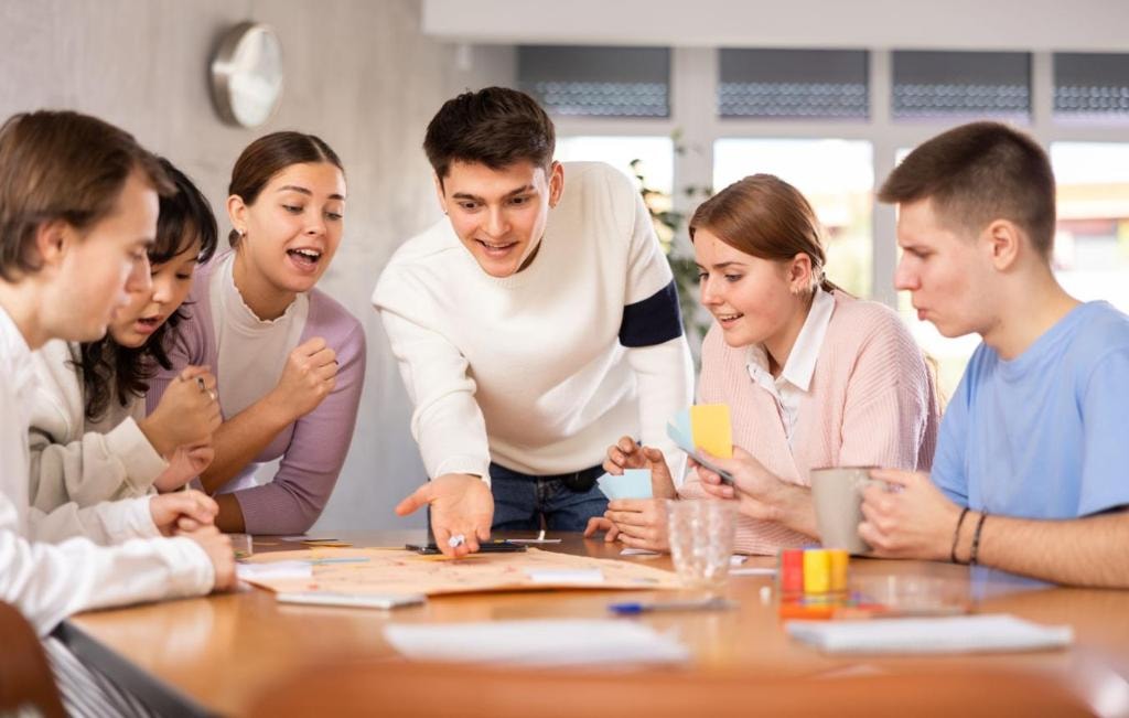 Teen smiling confidently during a peer mentoring session